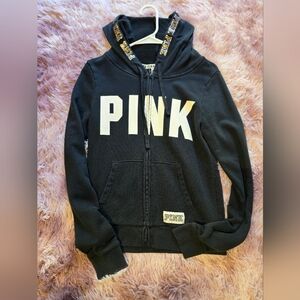 VS PINK fleece zip up hoodie